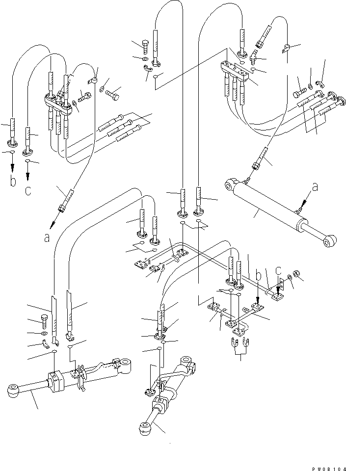CYLINDER GROUP,SLIDE (707-00-X7A10) KOMATSU