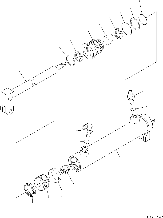 CYLINDER GROUP,LOCK (\8\707-04-X7030) KOMATSU