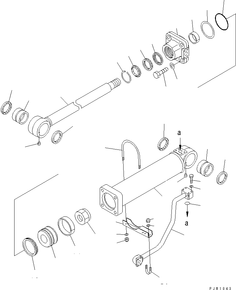 CYLINDER GROUP,ANGLE¤ L.H. (\8\707-01-X7220) KOMATSU