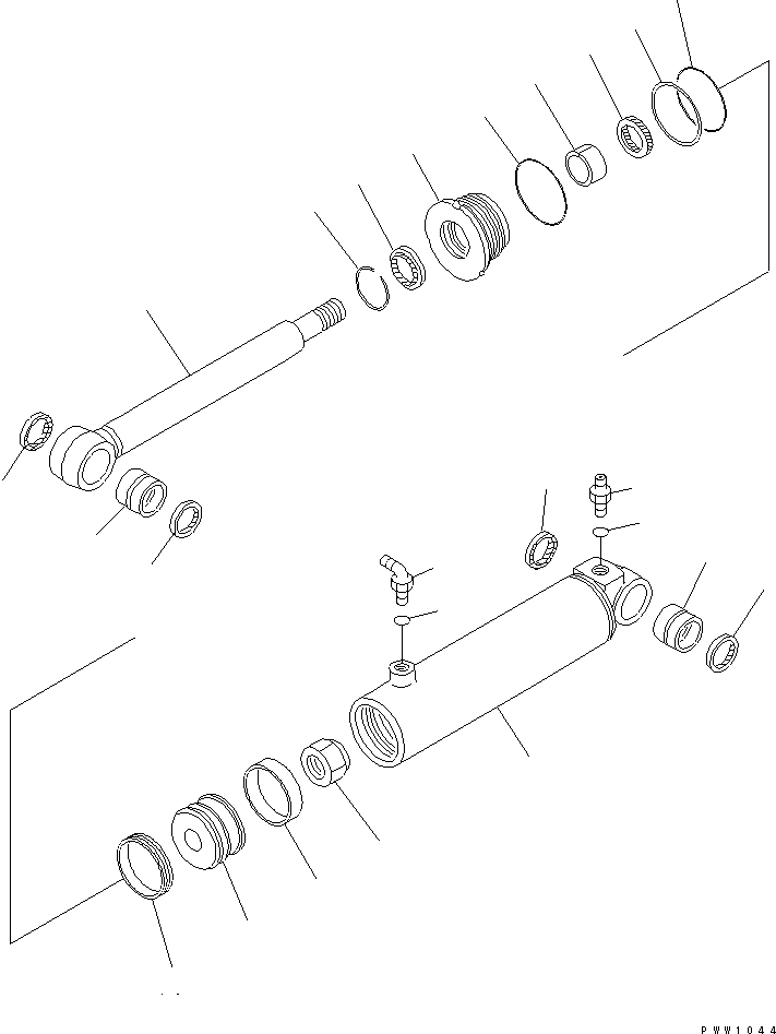 CYLINDER GROUP,TILT (\8\707-00-X7720) KOMATSU