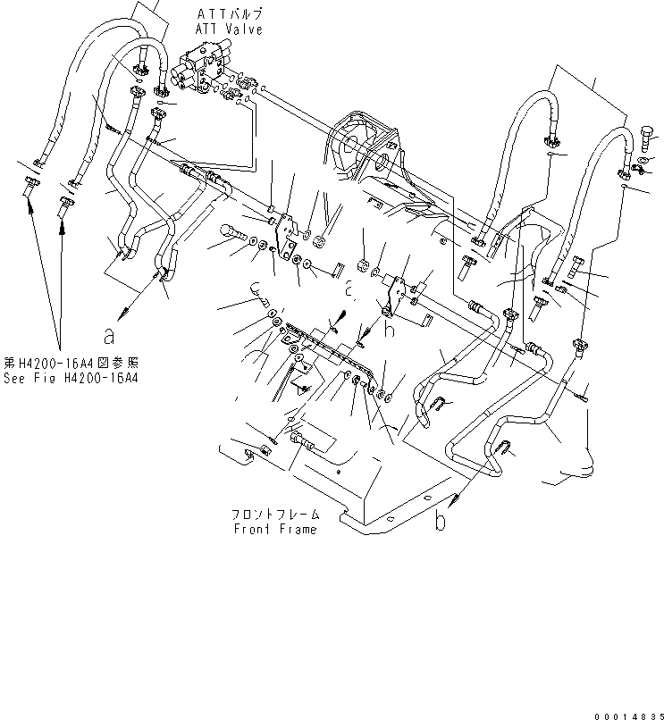 Трубка левая 419-V88-3140 KOMATSU