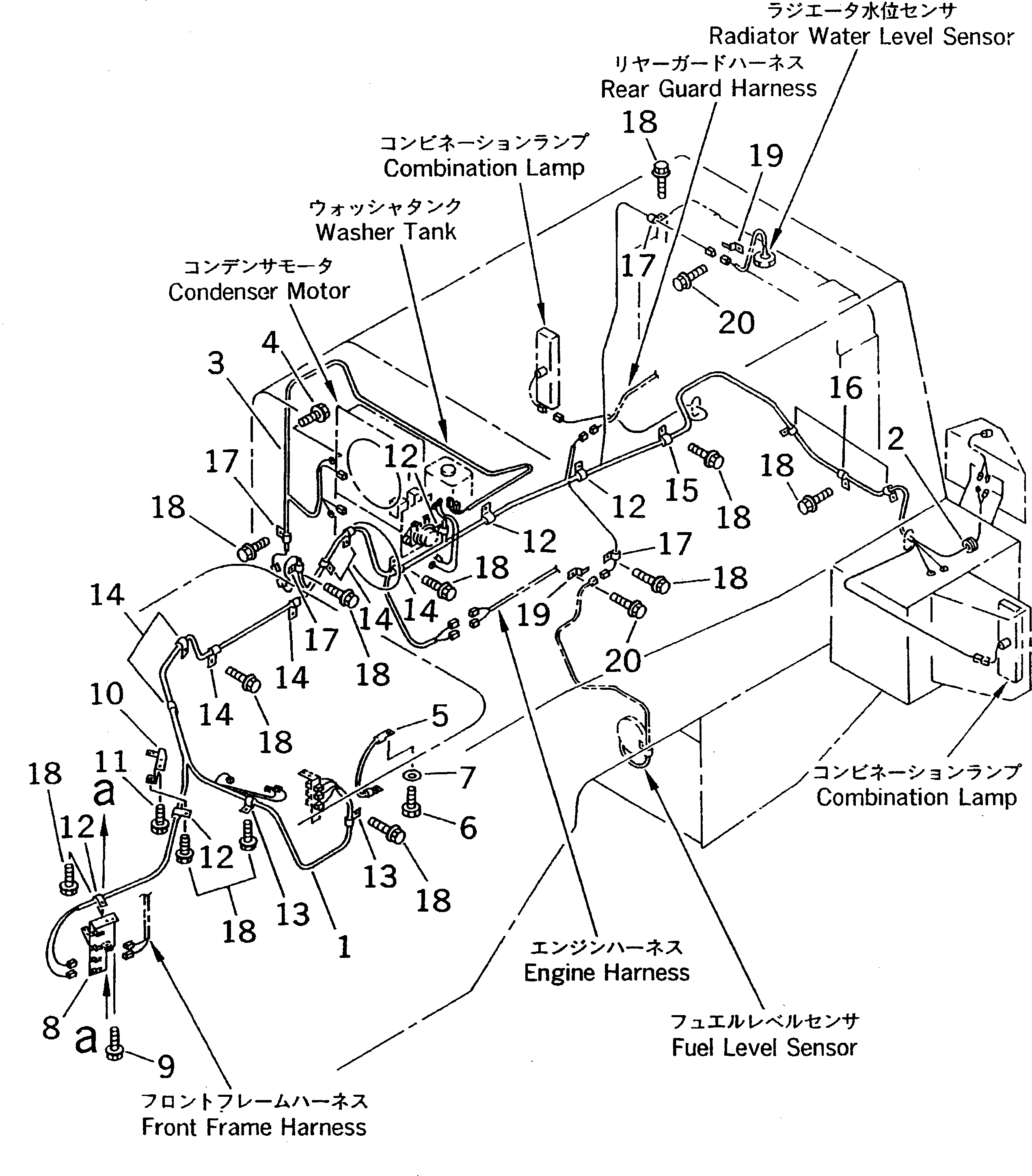 WIRING HARNESS,REAR FRAME 423-06-22111 KOMATSU