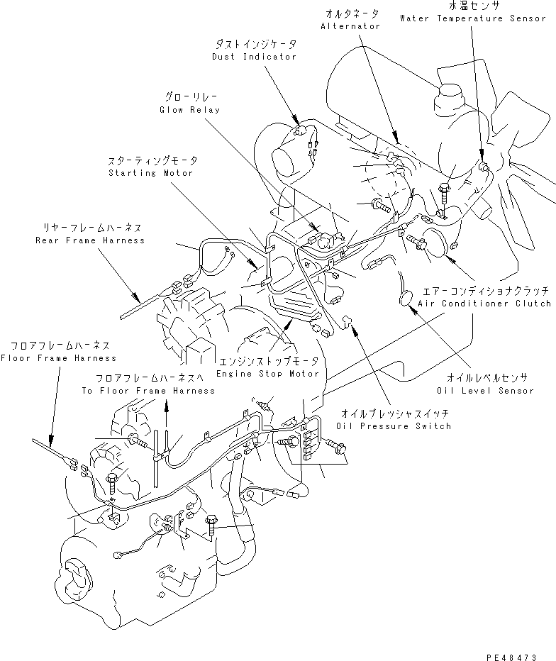 WIRING HARNESS,ENGINE 423-06-22191 KOMATSU