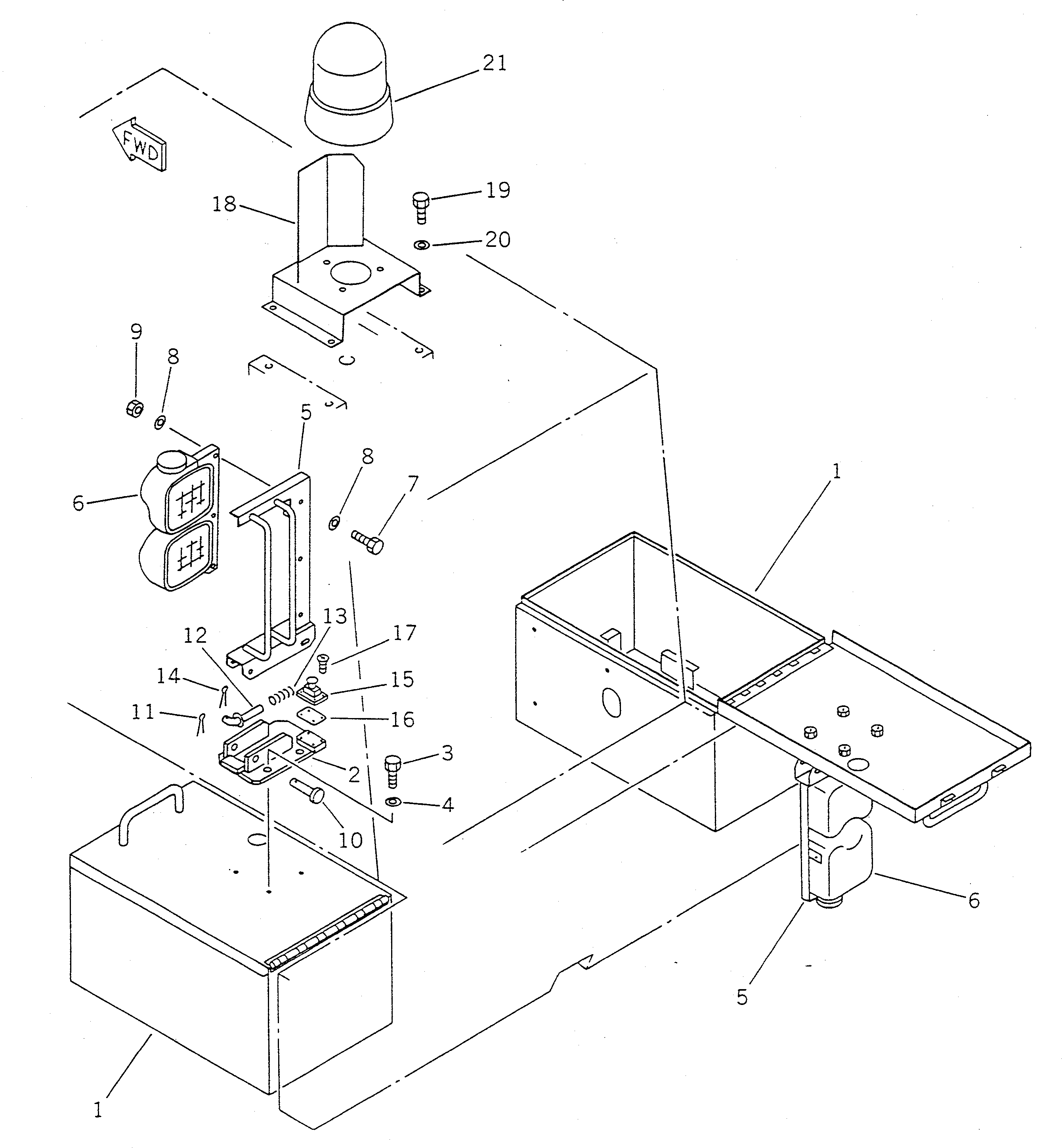 BOX,R.H. 423-Z94-1530 KOMATSU