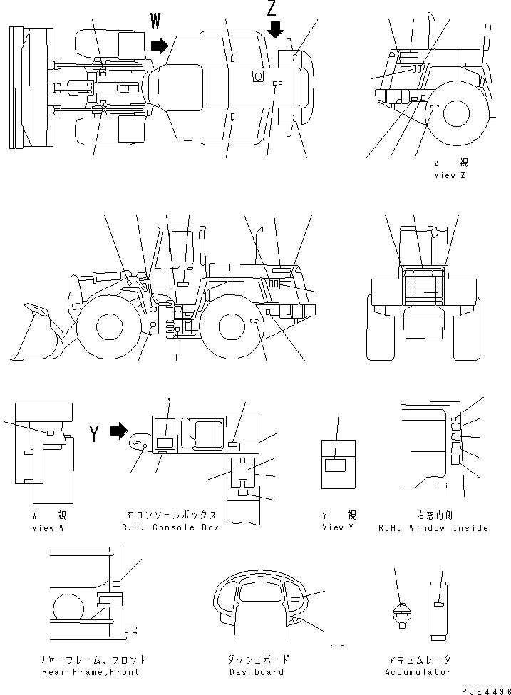 PLATE¤ OPERATING,(MONO LEVER TYPE)(W/FRONT ATT) 09694-10001 KOMATSU