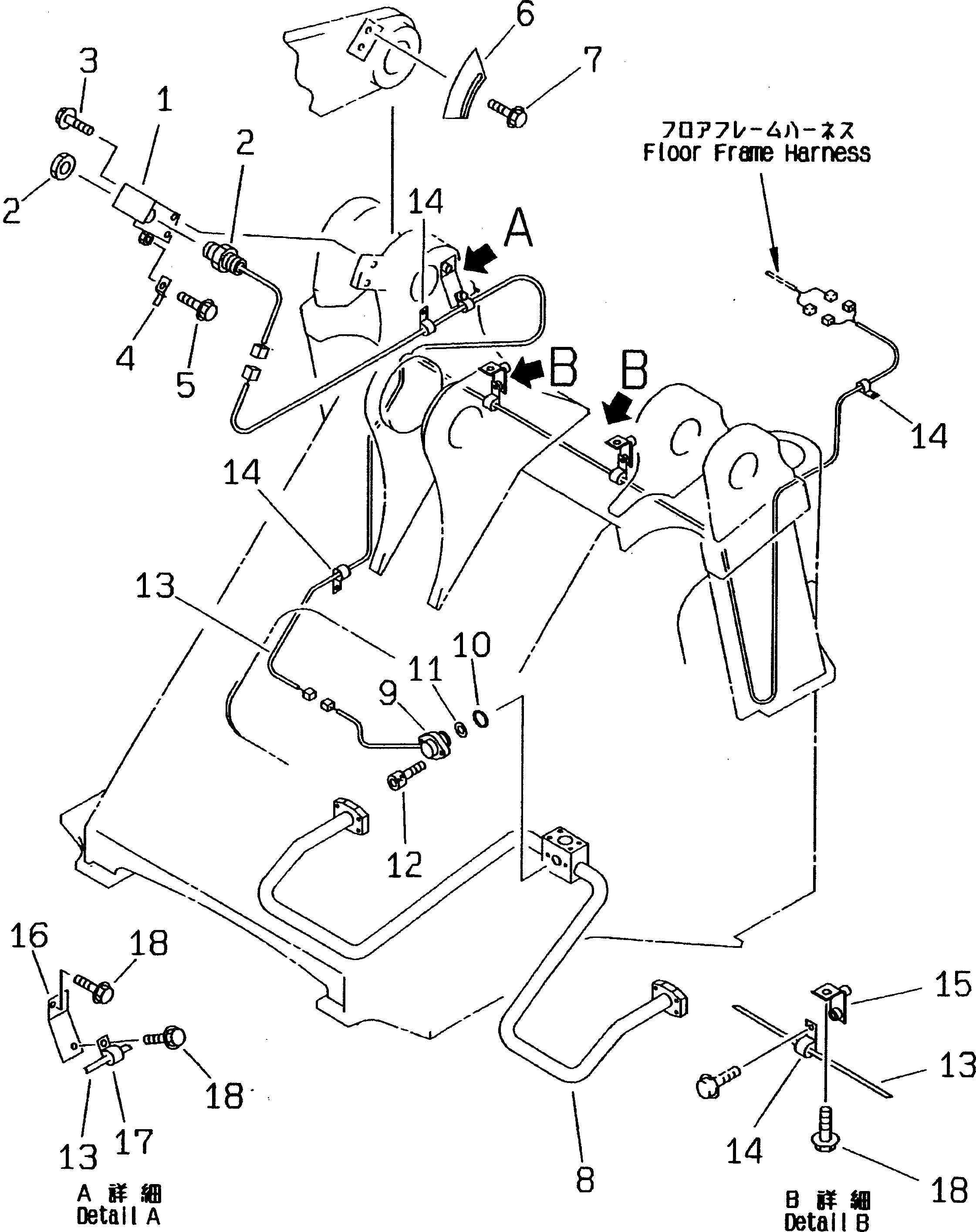 WIRING HARNESS,FRONT 423-T32-2120 KOMATSU