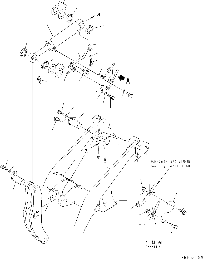 CYLINDER ASS'Y,BUCKET (707-01-08662) KOMATSU