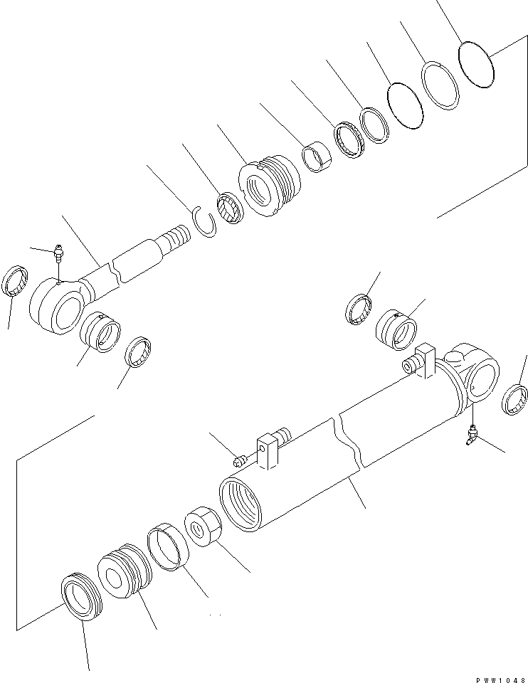 CYLINDER ASS'Y,STEERING 707-00-07470 KOMATSU