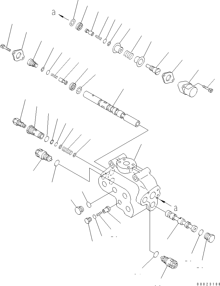 Клапан в сборе, предохранительный 423-64-35170 KOMATSU