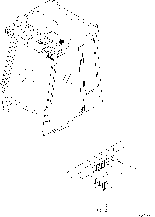 PLATE¤ INSTRUCTION,SWITCH 362-56-42340 KOMATSU