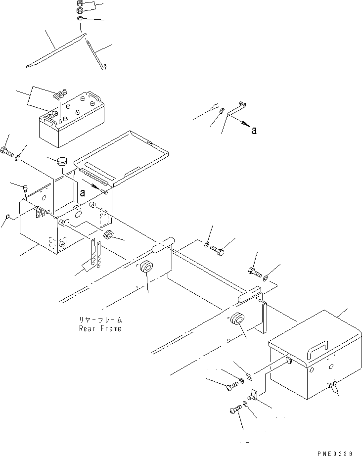 BOX,L.H. (FOR M.D.C. MONITOR) 424-T32-2180 KOMATSU