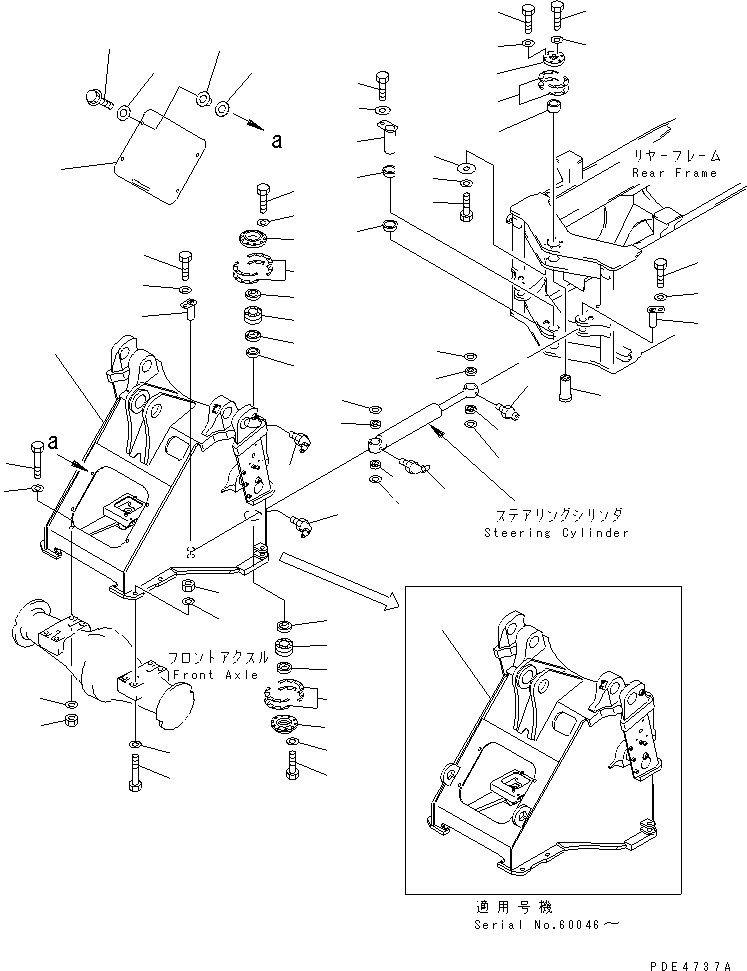 FRAME,FRONT 424-46-21100 KOMATSU