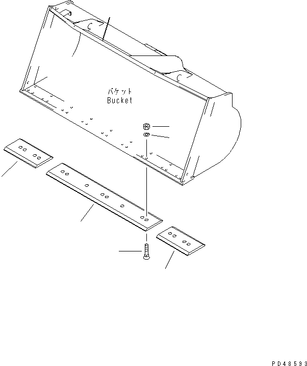 EDGE,SIDE (L=591MM) \3\421-815-1221 KOMATSU