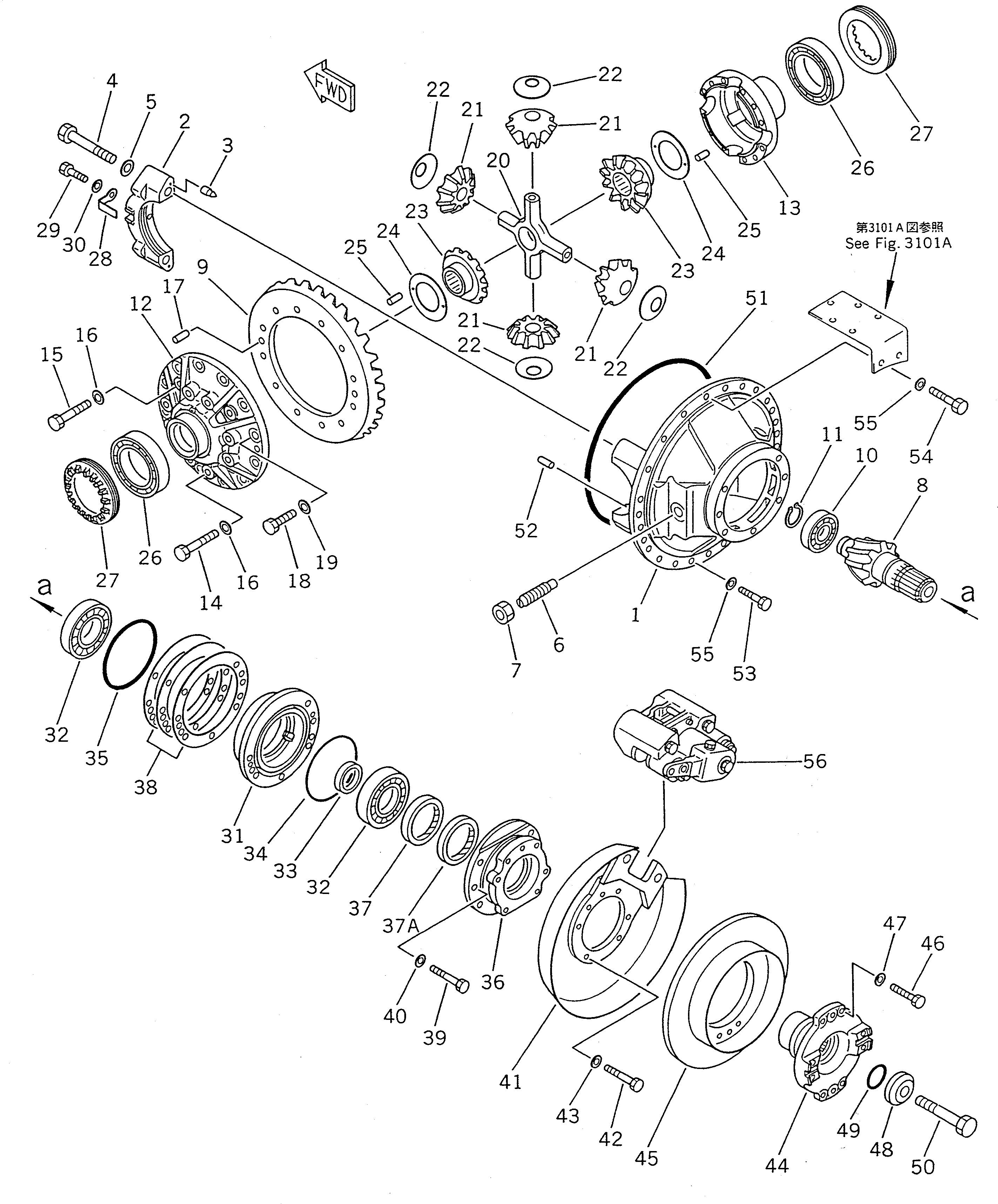 DIFFERENTIAL ASS'Y \0\424-22-11030 KOMATSU