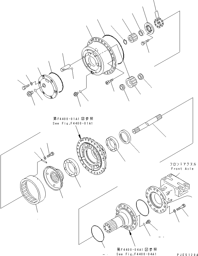 AXLE ASS'Y,FRONT (424-22-20052) KOMATSU