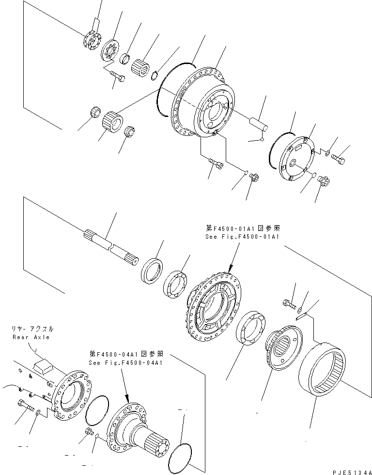 AXLE ASS'Y,REAR (424-23-20052) KOMATSU