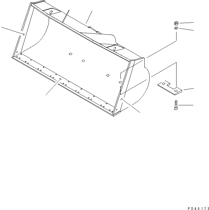Ковш в сборе 421-70-22100 KOMATSU