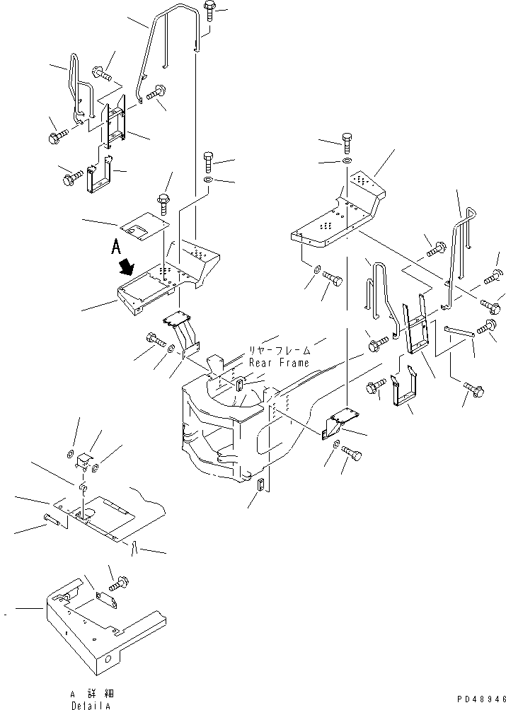 HAND RAIL,R.H. 421-Z94-2160 KOMATSU