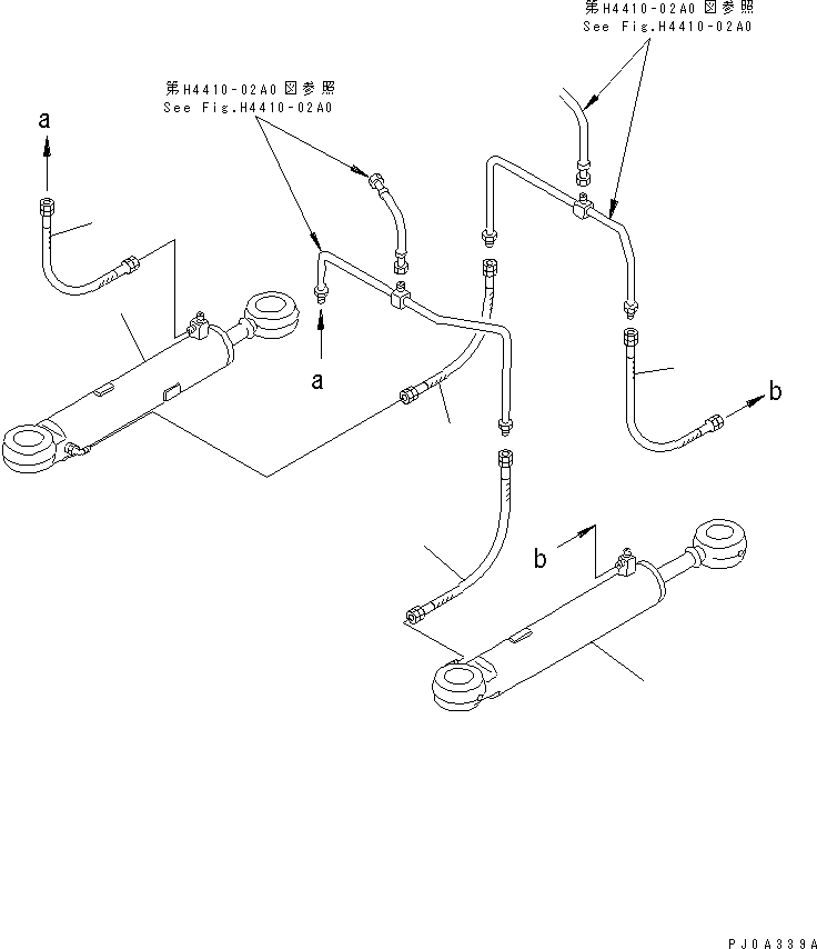 CYLINDER GROUP,L.H. (707-00-X7490) KOMATSU