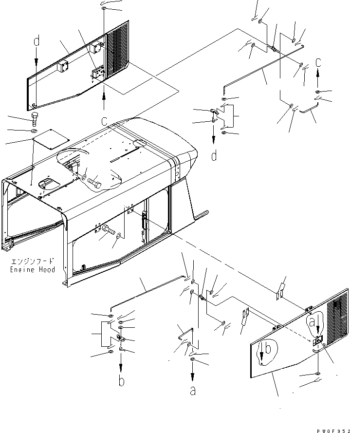 Ответная планка замка 427-54-21650 KOMATSU