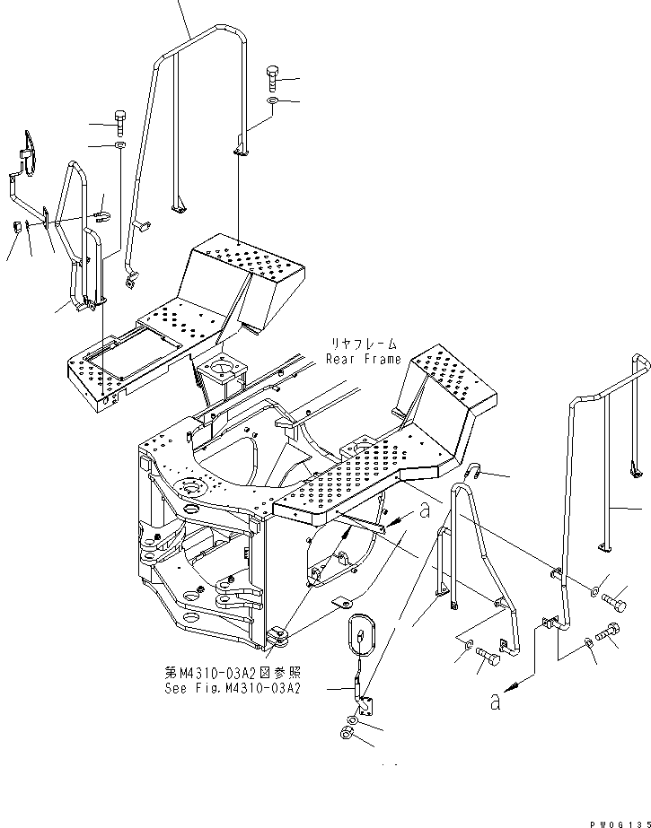 HAND RAIL,R.H. 421-Z94-3631 KOMATSU