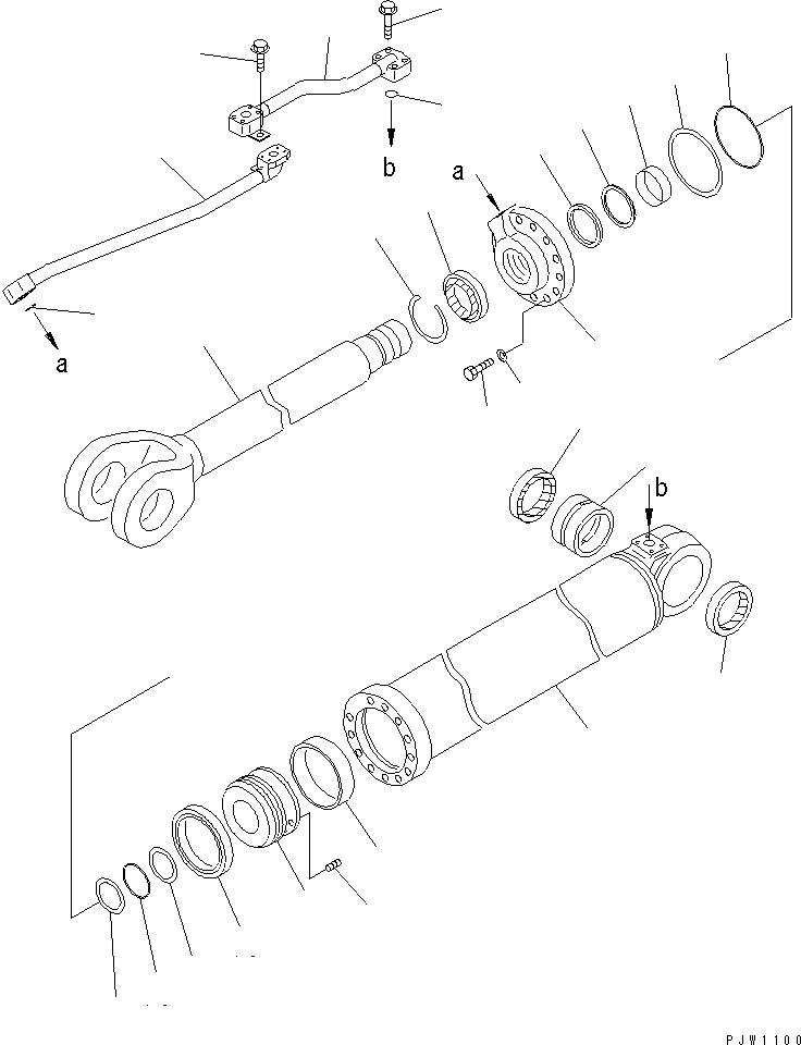 CYLINDER GROUP,R.H. (\8\707-01-XA490) KOMATSU