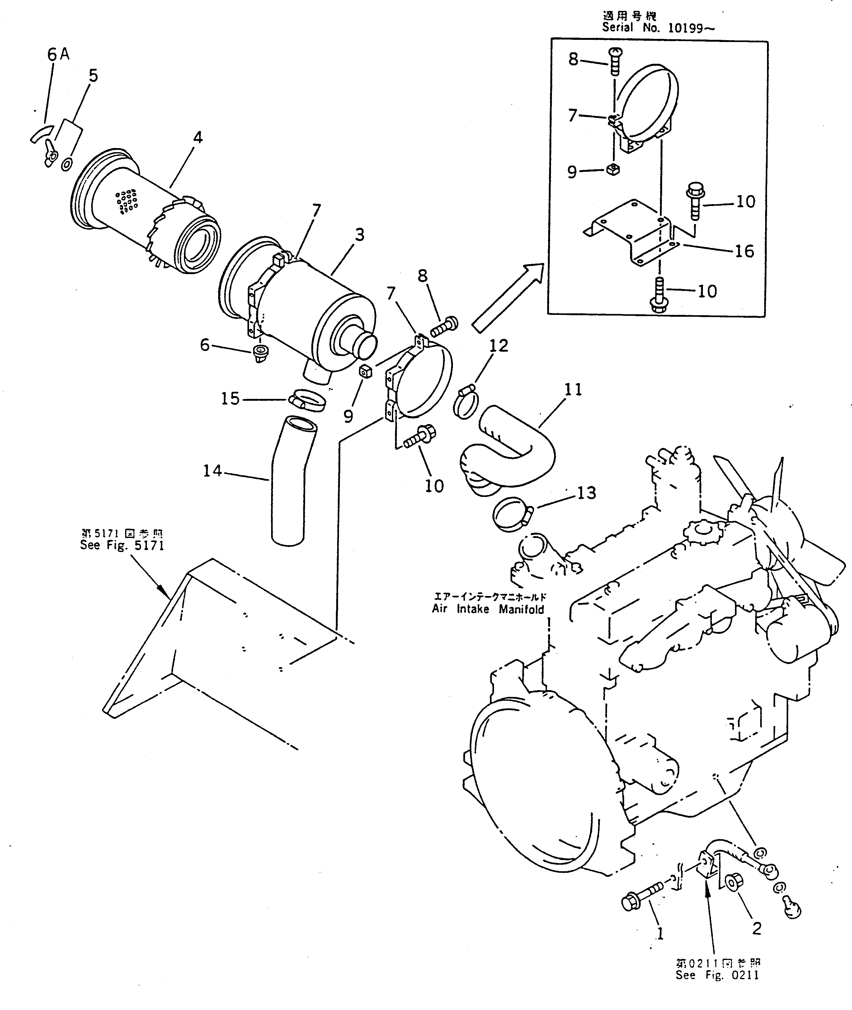 NUT ASS'Y,WITH GASKET 42A-01-13140 KOMATSU