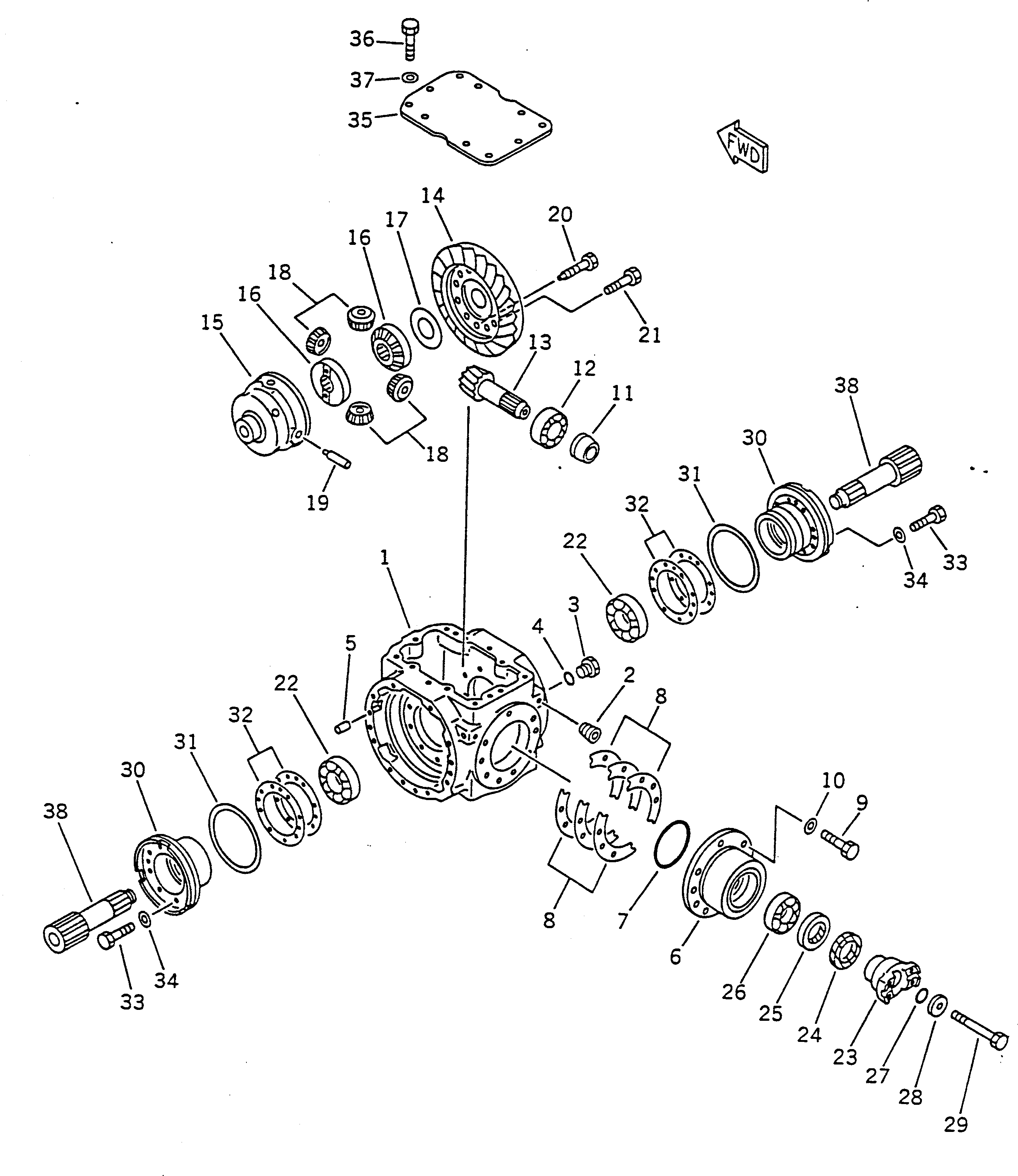 PINION ASS'Y 42A-22-11200 KOMATSU