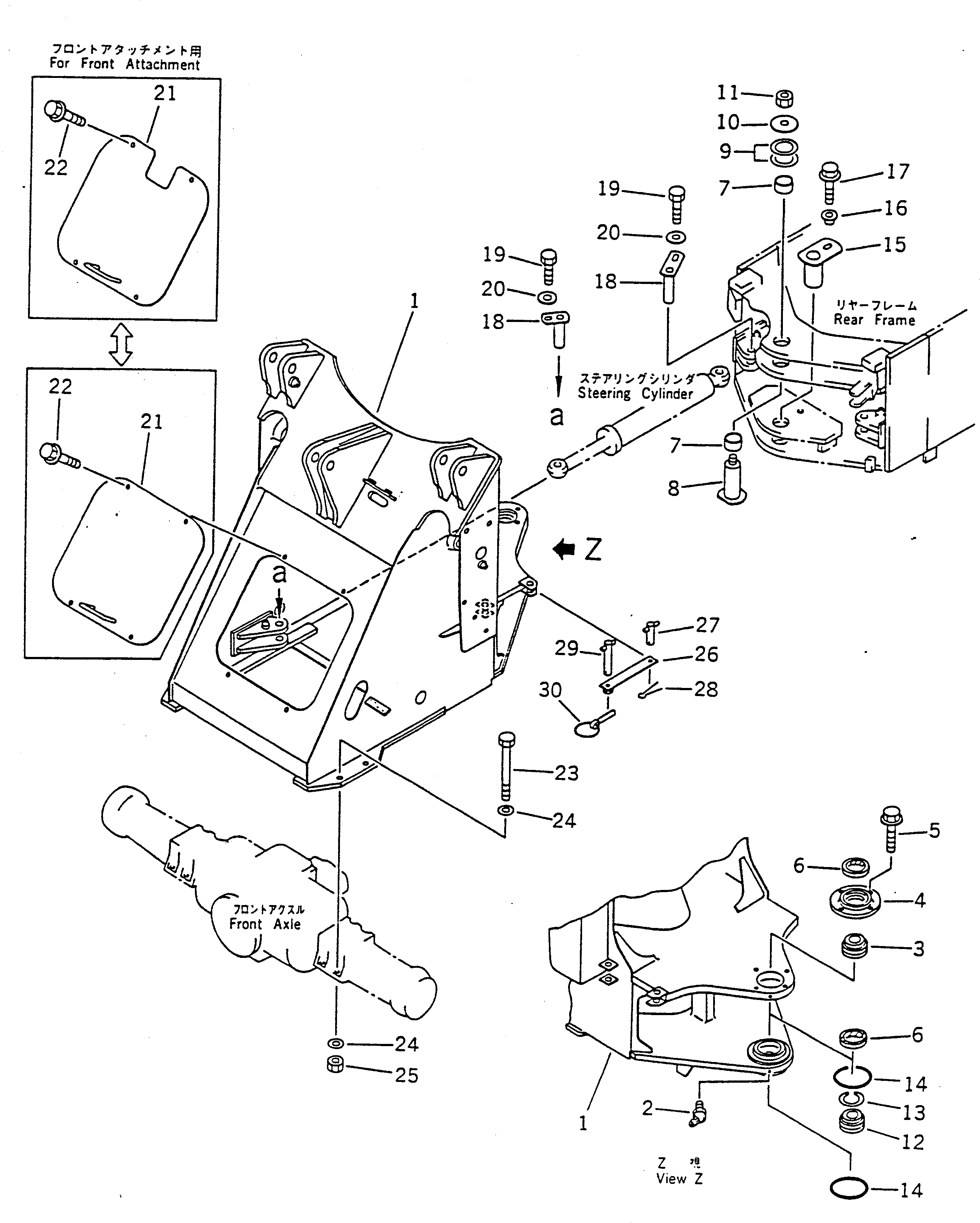 FRAME,FRONT (FOR FRONT ATTACHMENT) 42A-877-1160 KOMATSU
