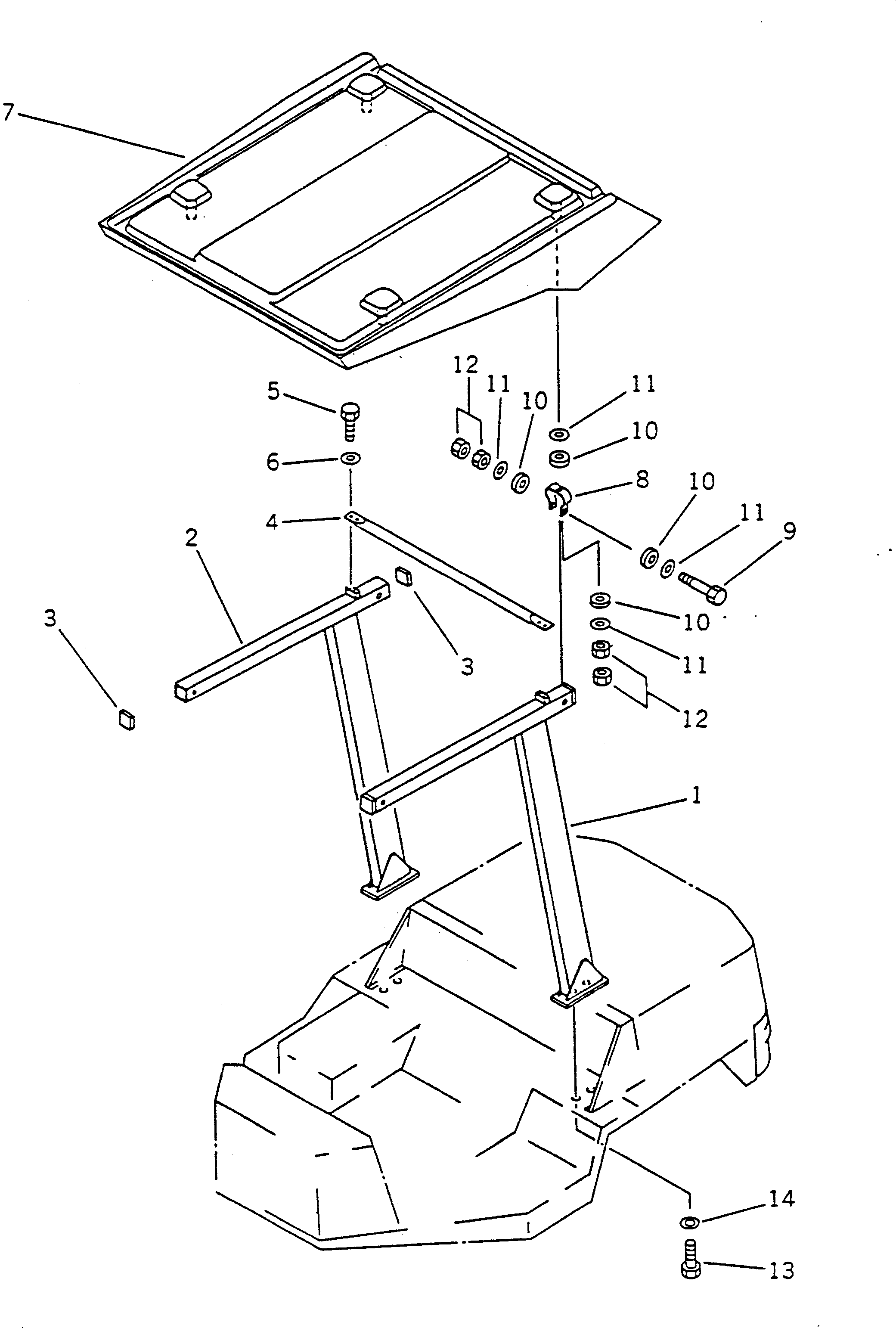 POLE,R.H. 42A-54-18121 KOMATSU