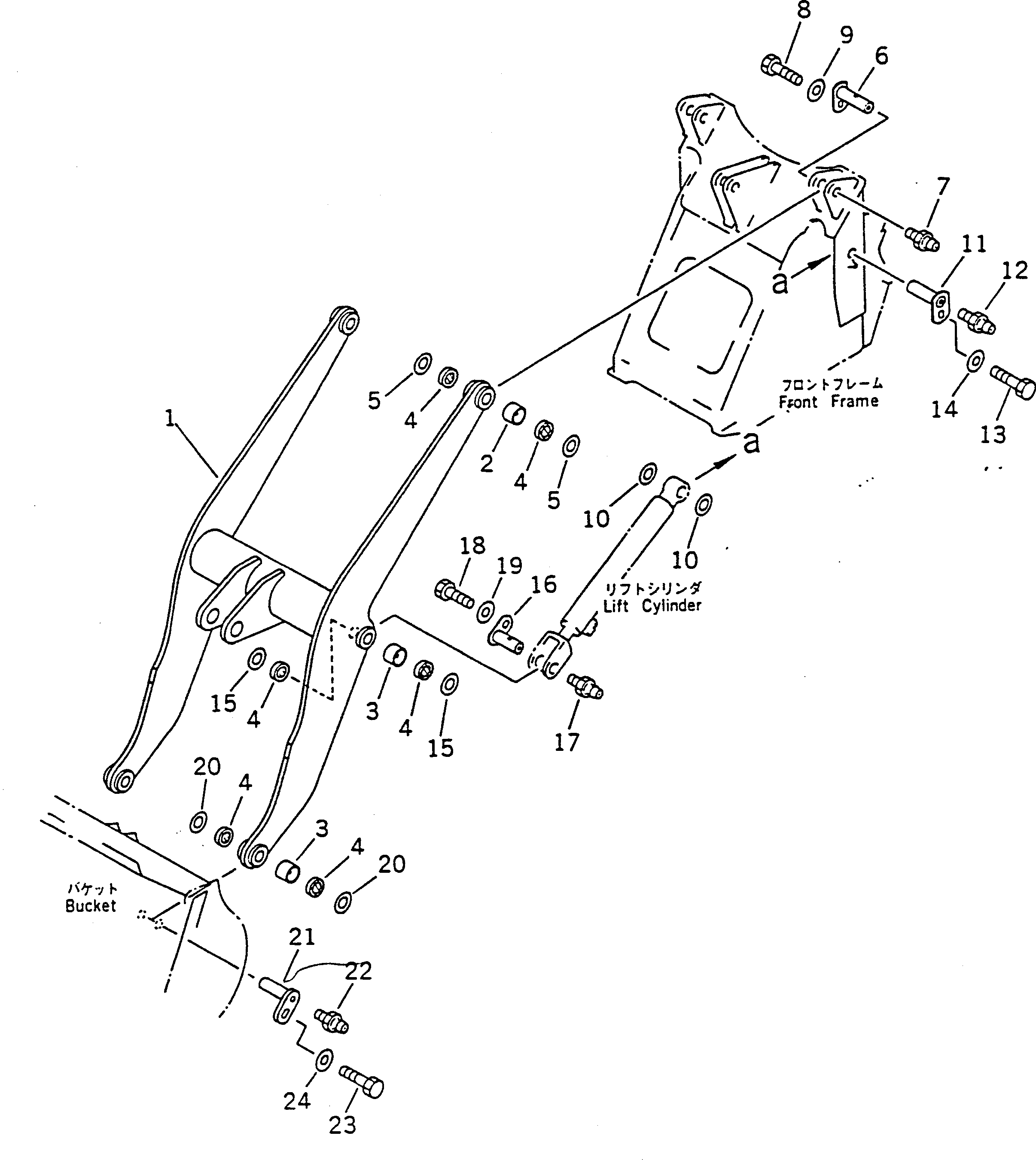 LIFT ARM ASS'Y,(FOR FRONT ATTACHMENT) 42A-877-1260 KOMATSU