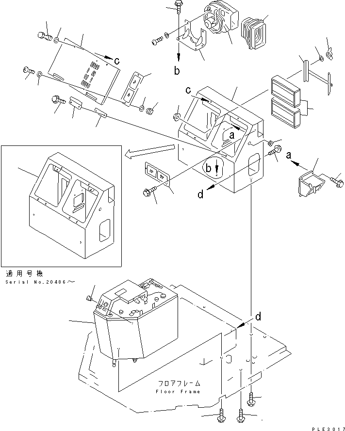 AIR CONDITIONER A. \9\423-T43-1111 KOMATSU