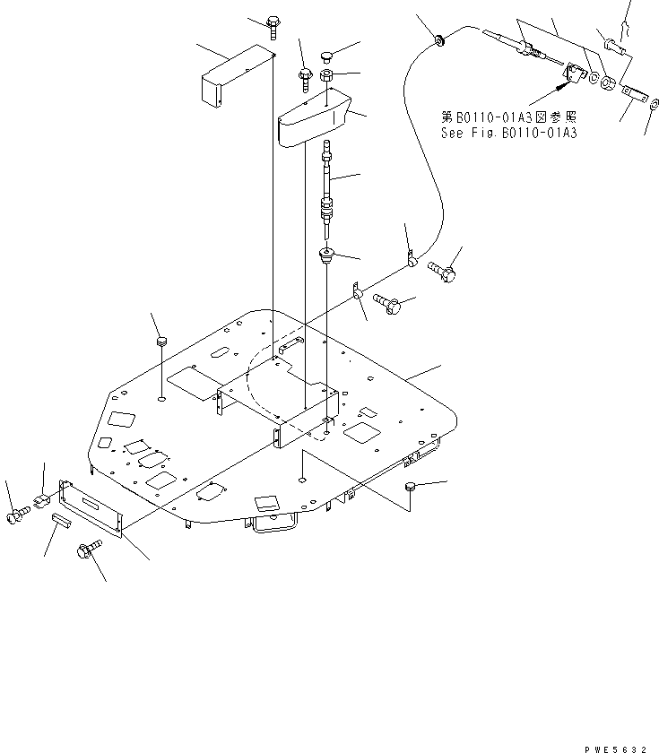 FLOOR,FRAME 425-T32-2180 KOMATSU