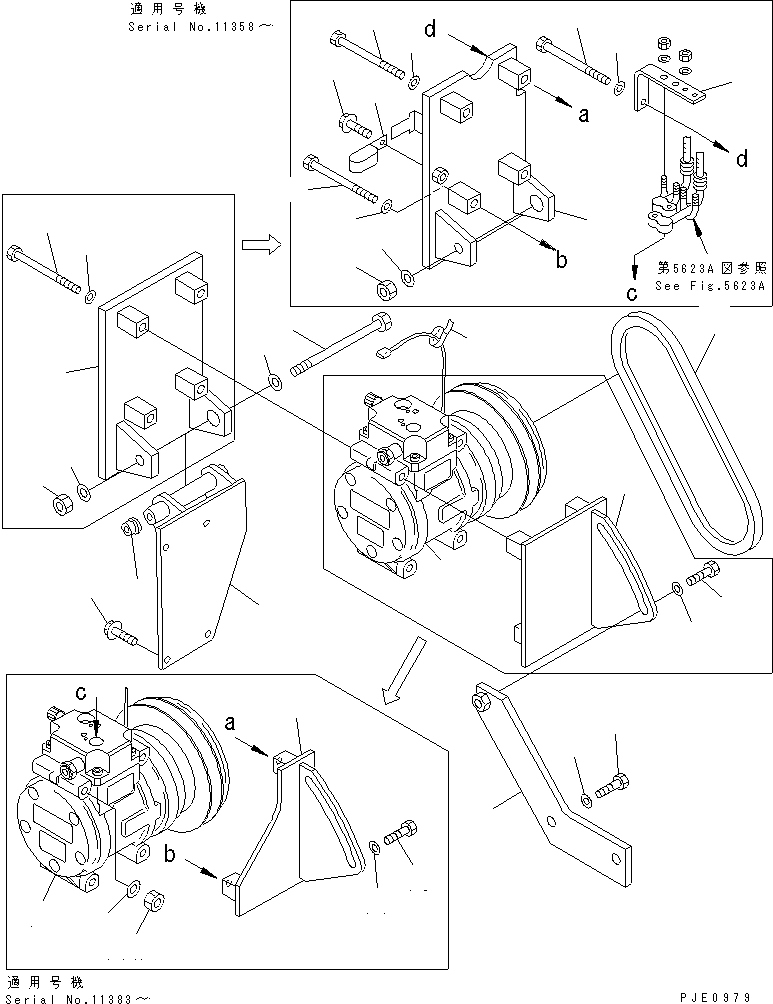 BRACKET,(R134A) \0\426-S62-1190 KOMATSU
