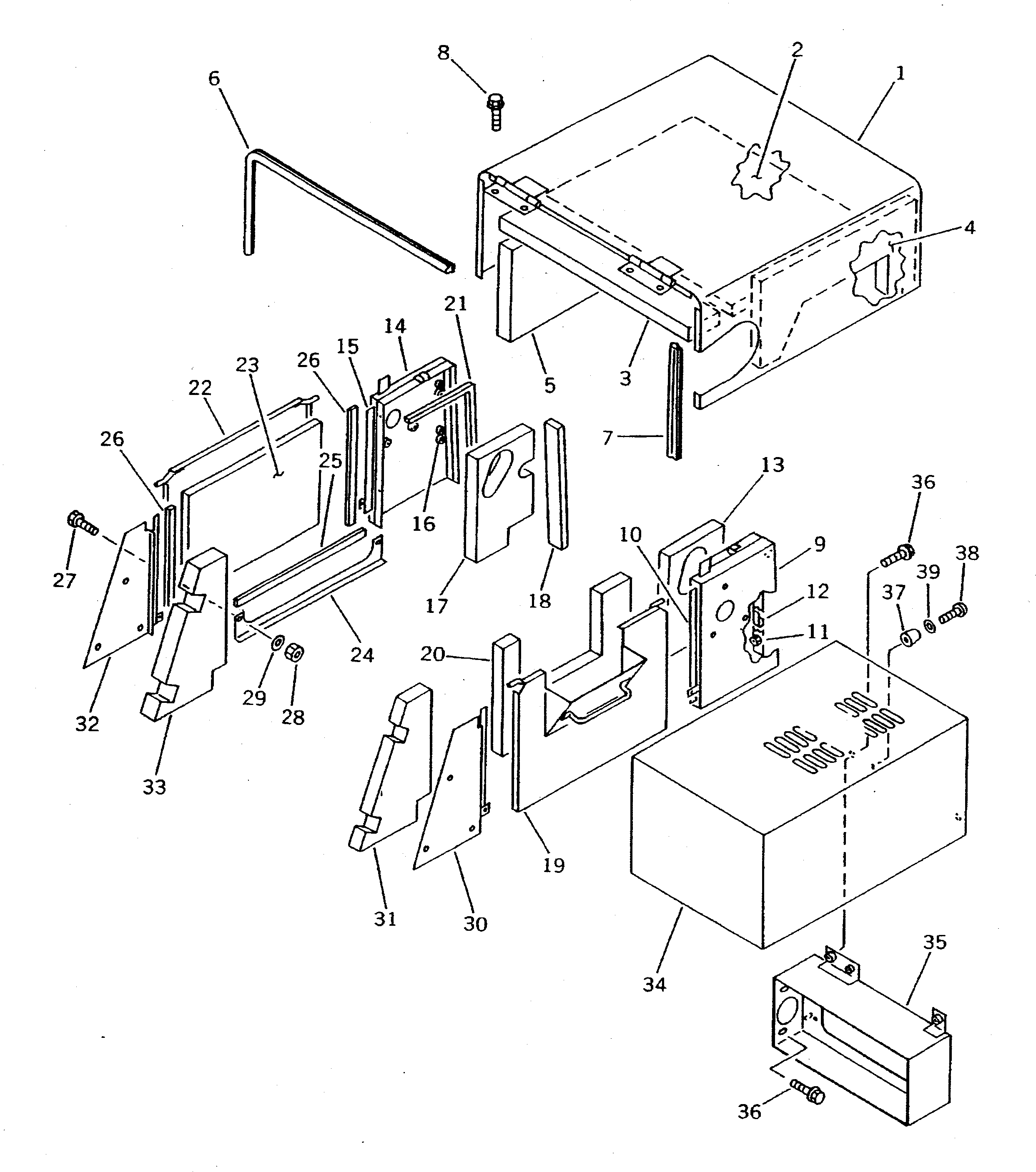 SUPPORT,L.H. (MODIFIED PART) 415-Z97-1990 KOMATSU
