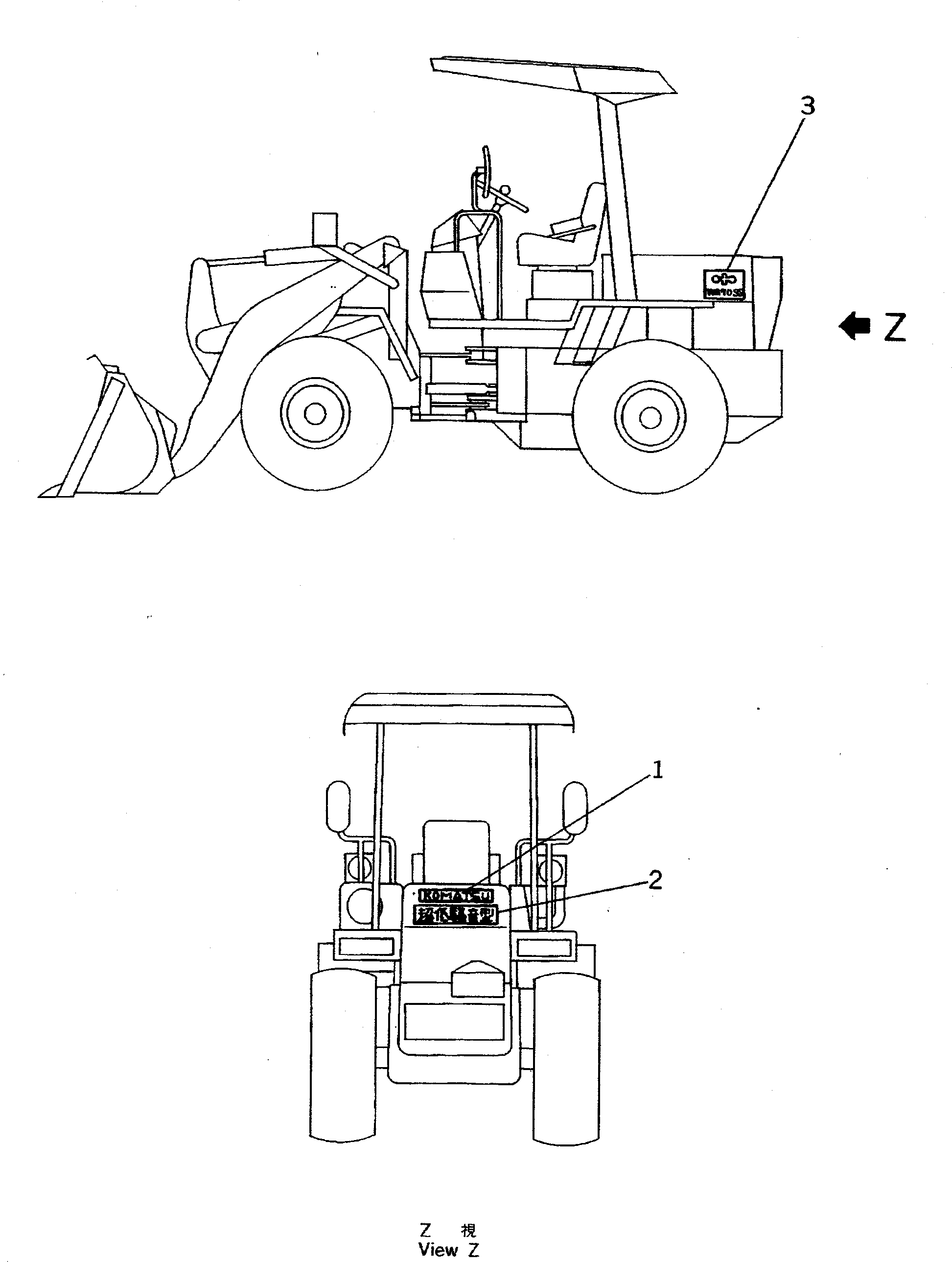 PLATE¤ MARK,WA70SS 415-Z97-1580 KOMATSU
