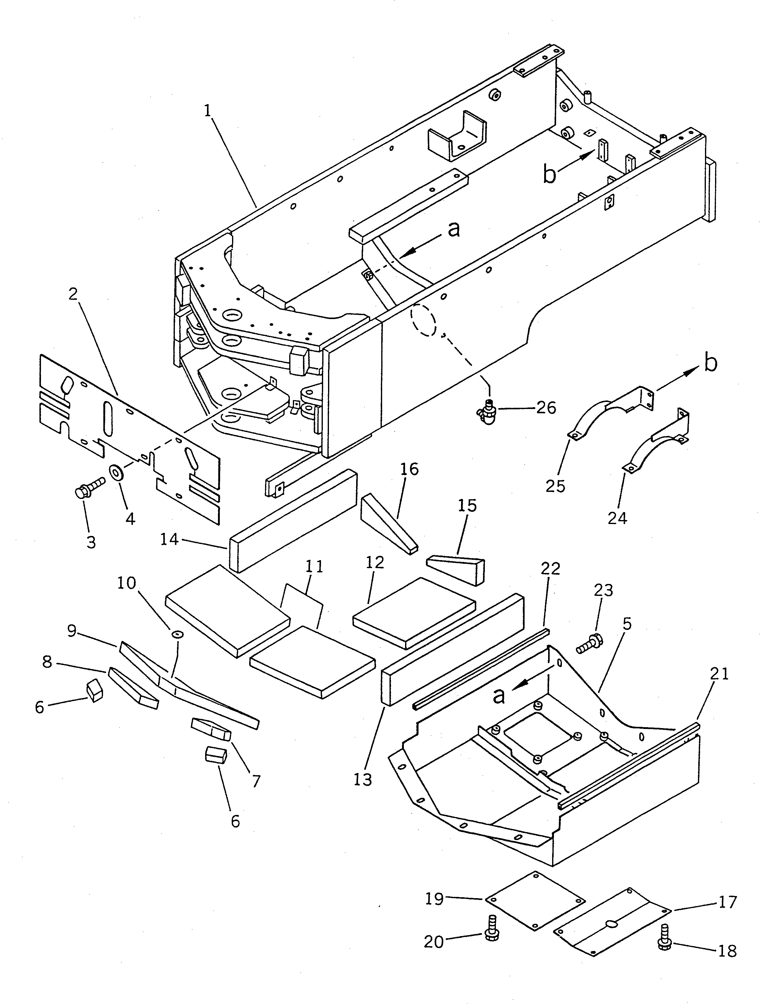 FRAME,(MODIFIED PARTS) 415-Z97-1732 KOMATSU