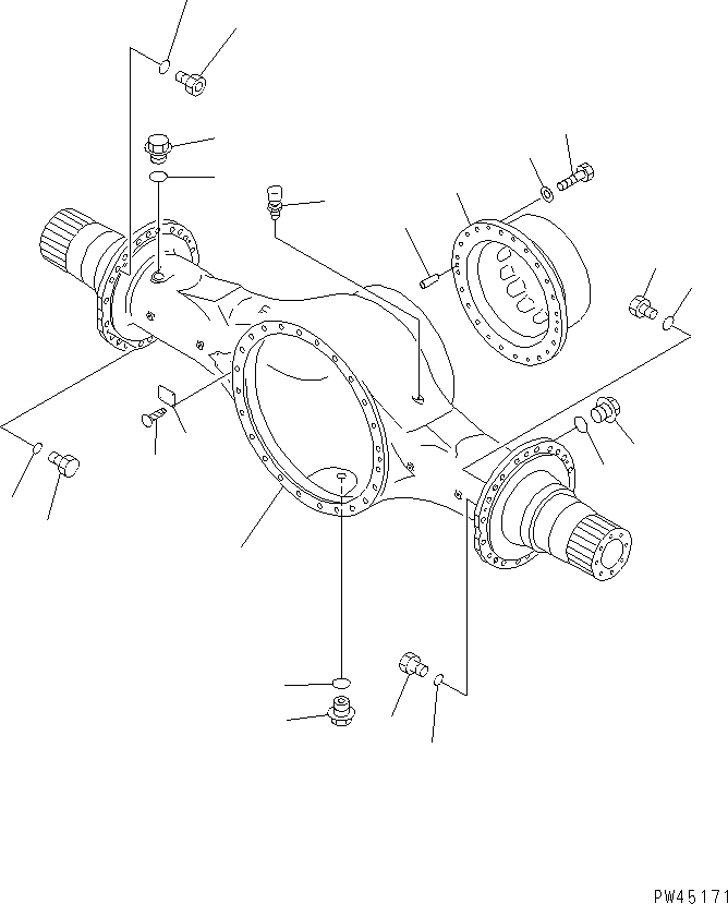 REAR AXLE ASS'Y 428-23-10002 KOMATSU