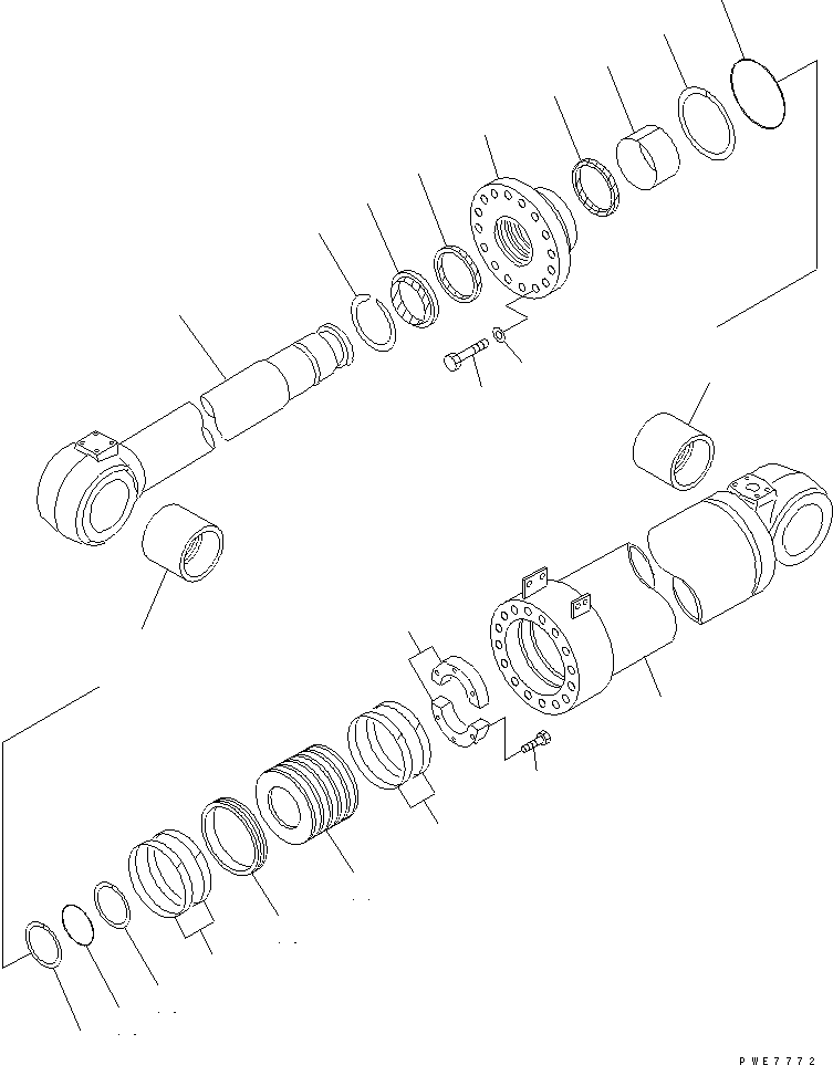 CYLINDER ASS'Y,DUMP (FINAL COATING) 707-01-07600 KOMATSU