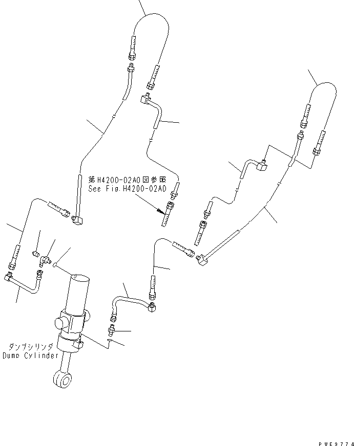 Трубка правая 41H-850-2160 KOMATSU