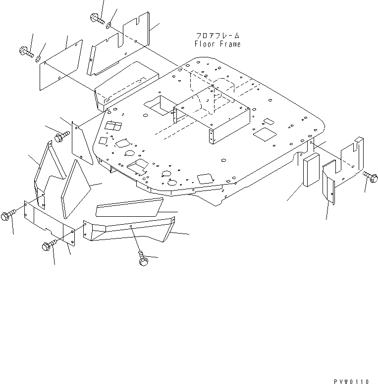 Крышка правая 41H-54-21220 KOMATSU