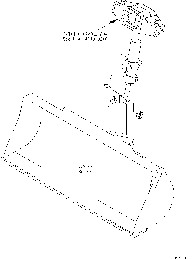 CYLINDER ASS'Y,BUCKET 41H-63-23110 KOMATSU
