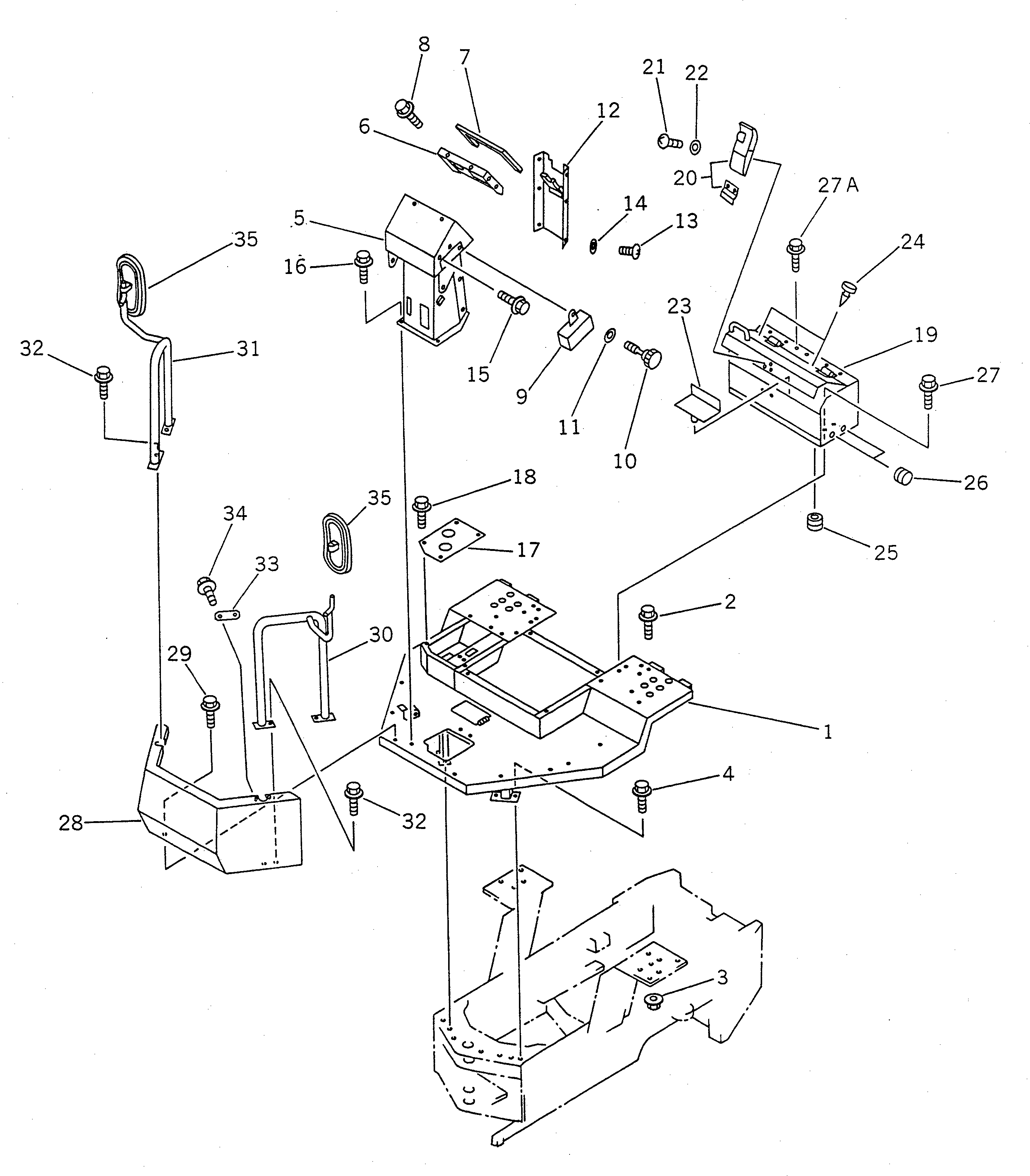 HANDRAIL,L.H. 41G-54-15110 KOMATSU