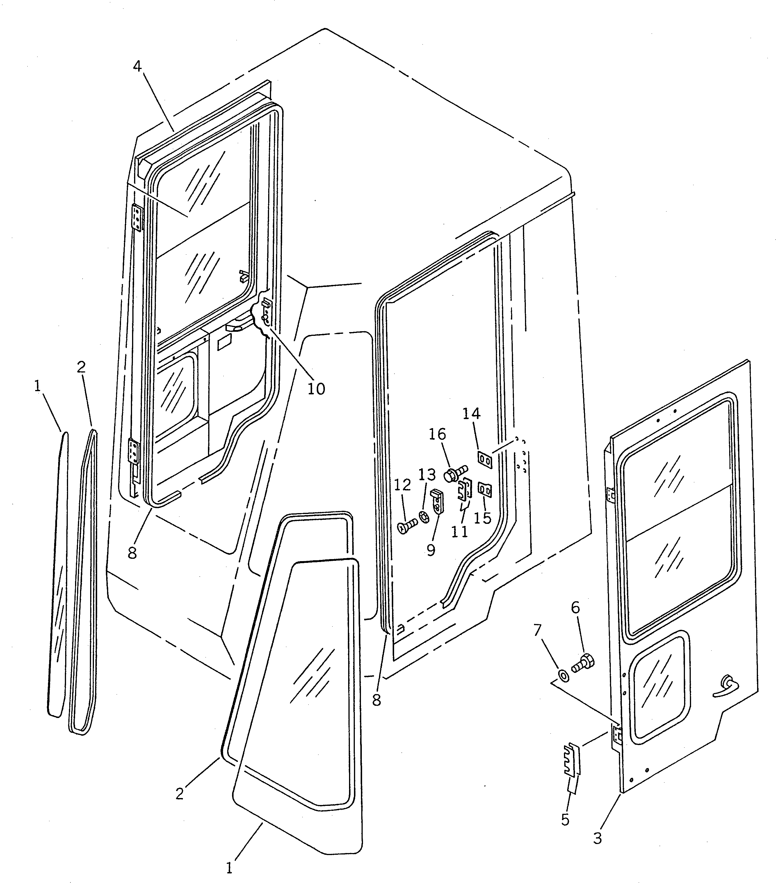 DOOR ASS'Y,R.H. (SEE FIG.5438) (41G-925-1040) KOMATSU