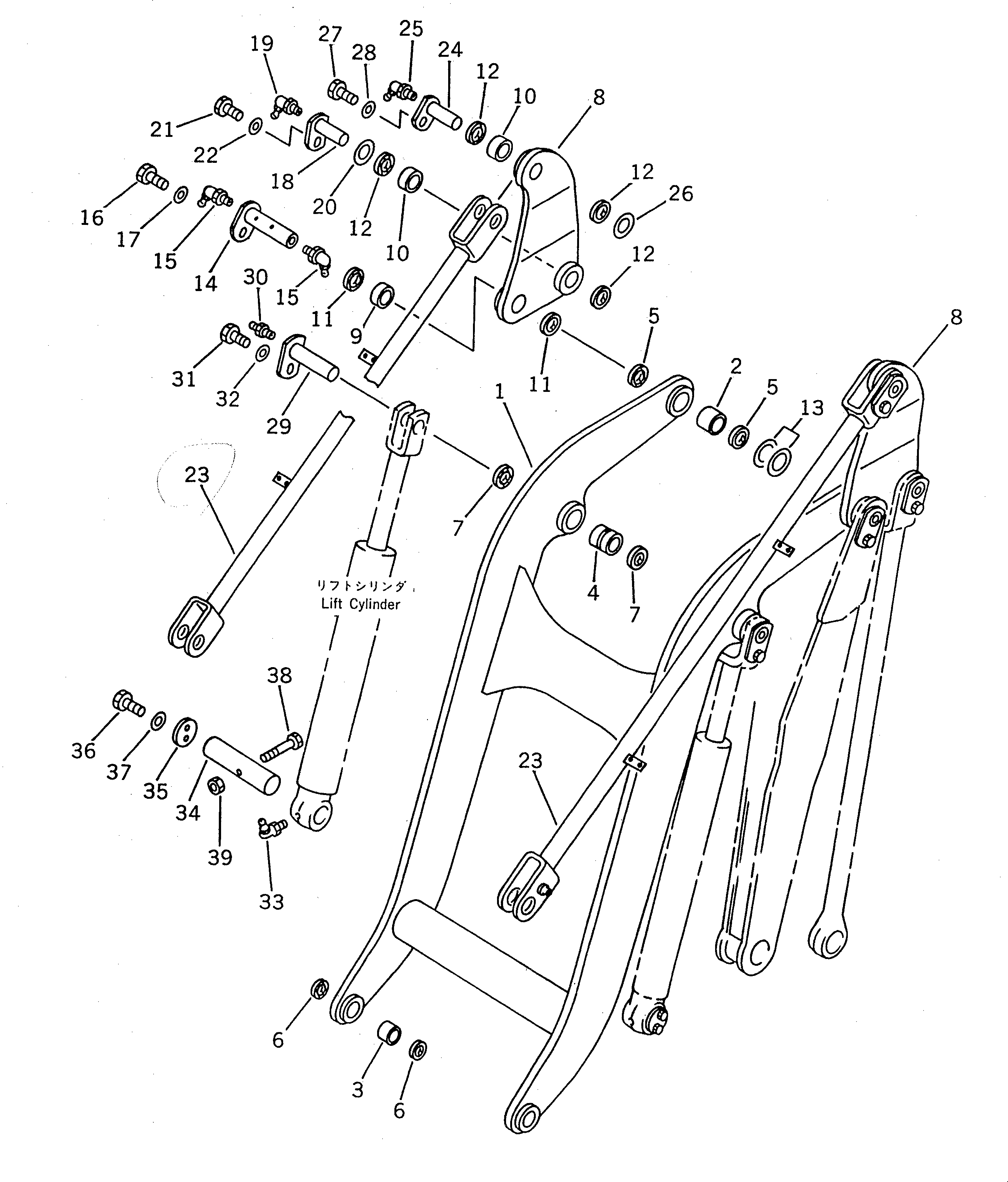 ARM ASS'Y,LIFT (FOR HIGH LIFT) 41G-850-0010 KOMATSU