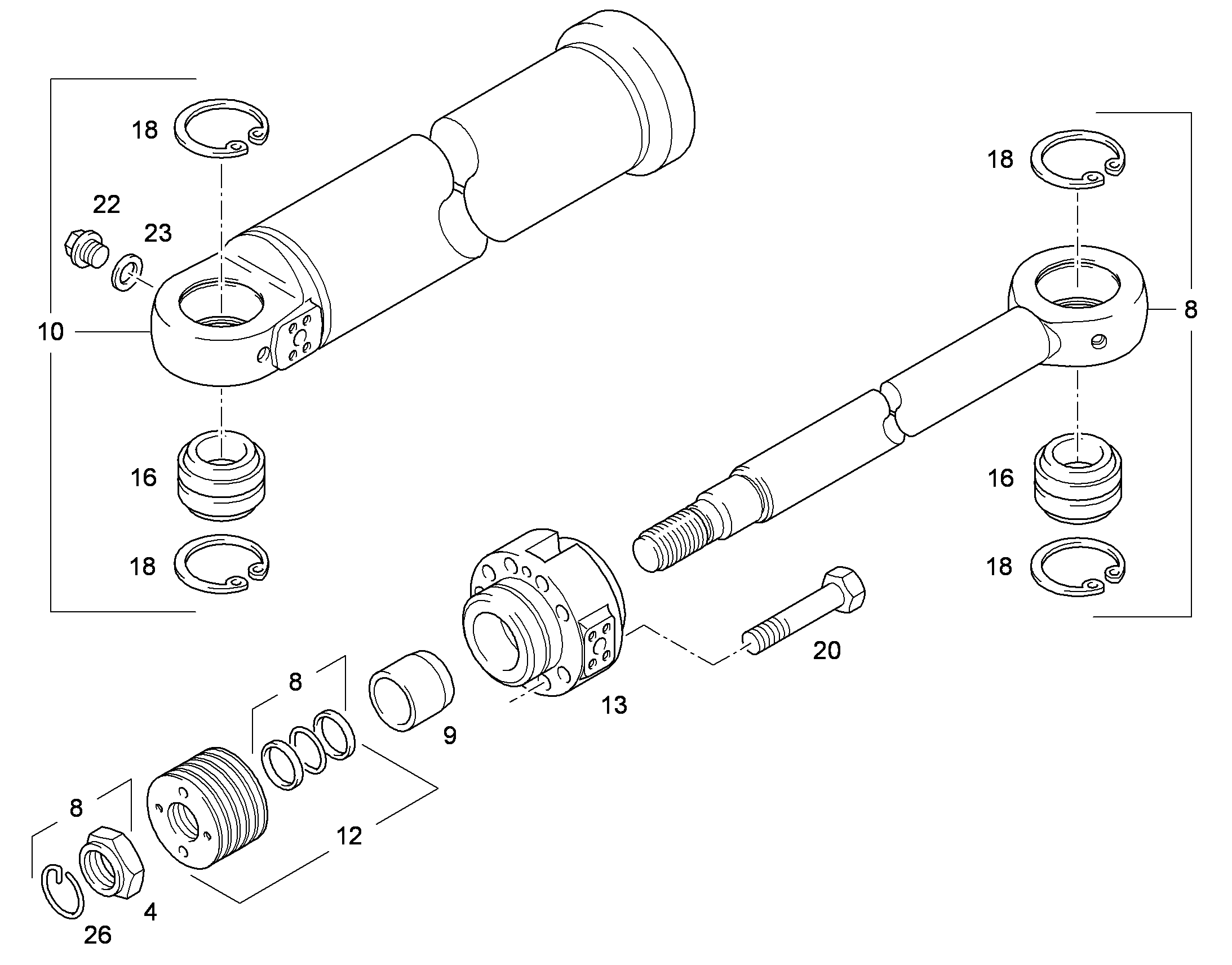 БОЛТ С ШЕСТИГРАННОЙ ГОЛОВКОЙ ISO 4014 M24X140 10.9 FLZN 4900849 LIEBHERR