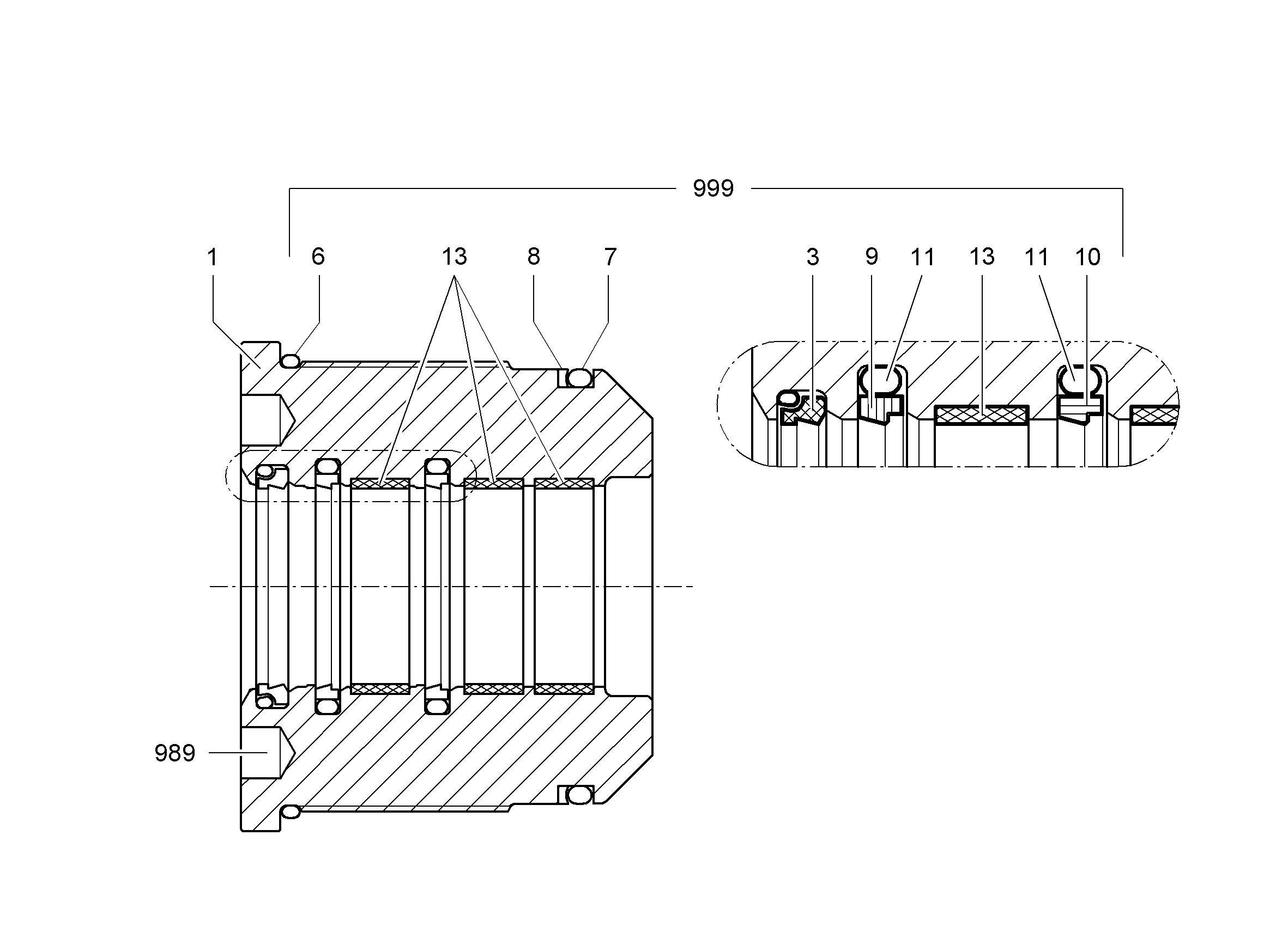 ПРОКЛАДКА 45X55,7X4,2 7023969 LIEBHERR
