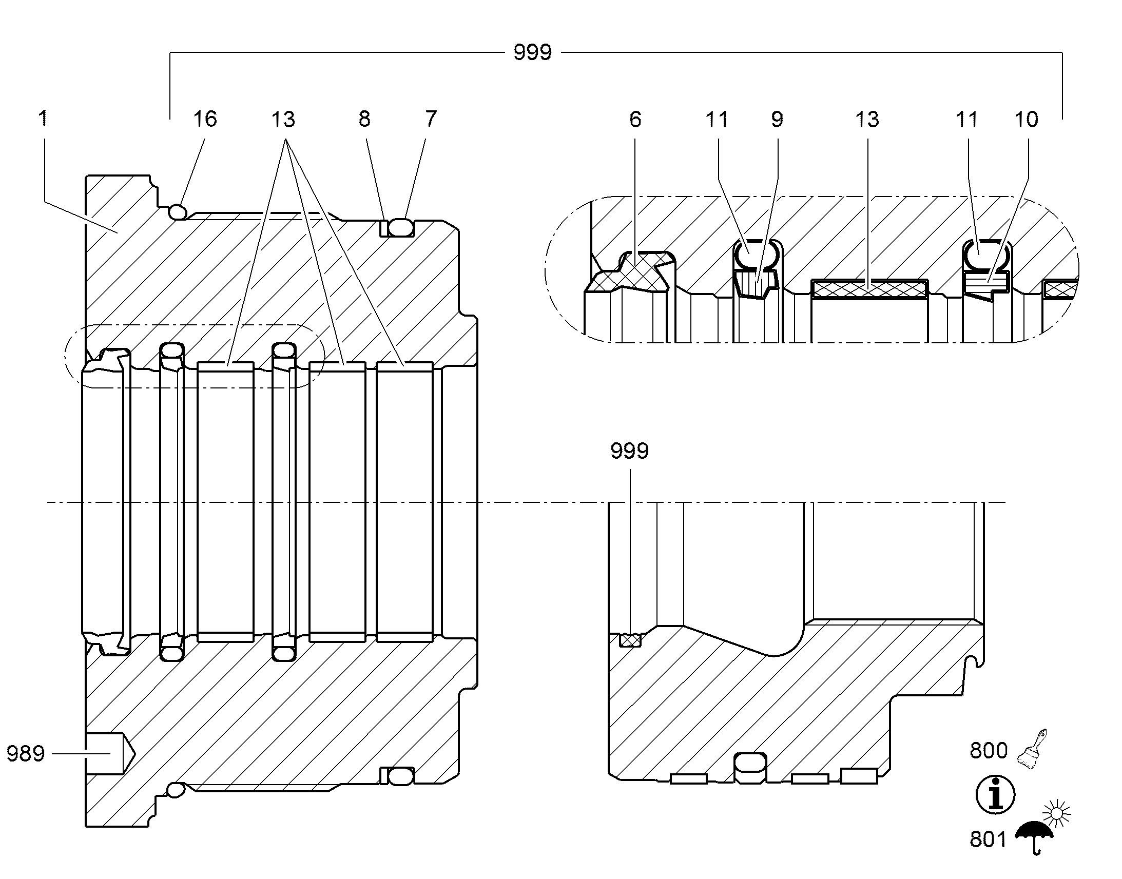 МАСЛОСЪЕМНОЕ КОЛЬЦО 70,0X82,2X8,1 7026107 LIEBHERR