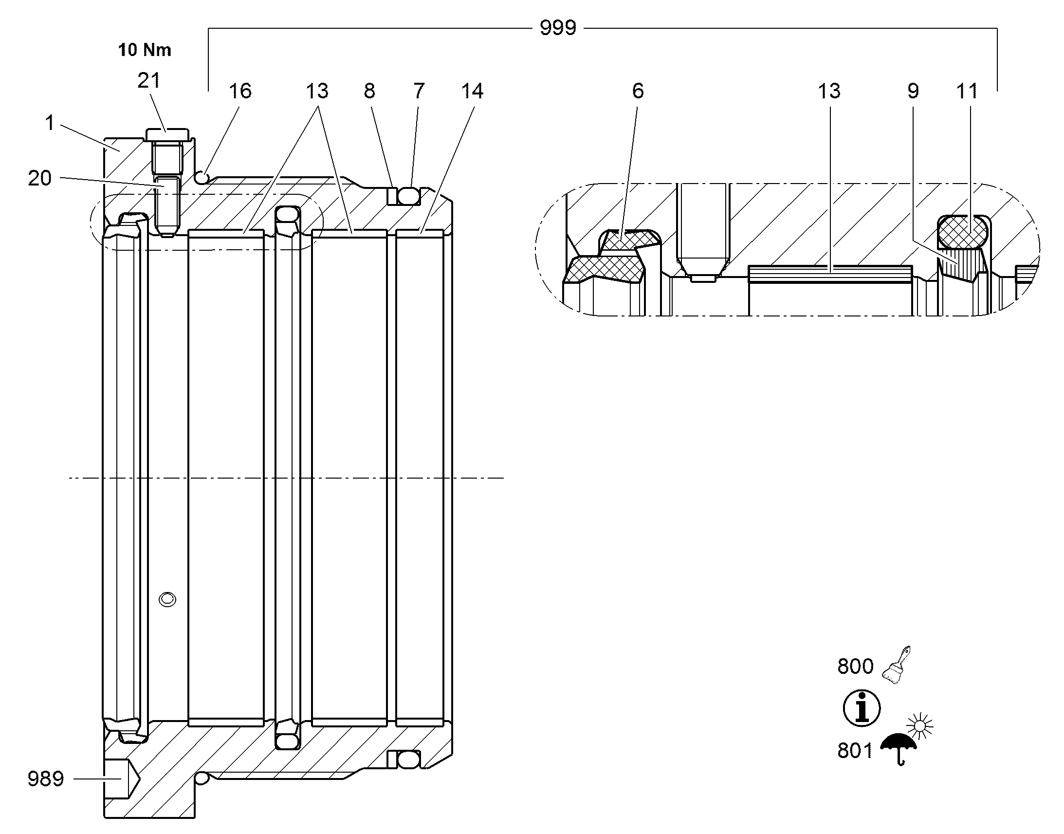 УПЛОТНИТЕЛЬНОЕ КОЛЬЦО ISO 3601-1 164,69X3,53 7380325 LIEBHERR