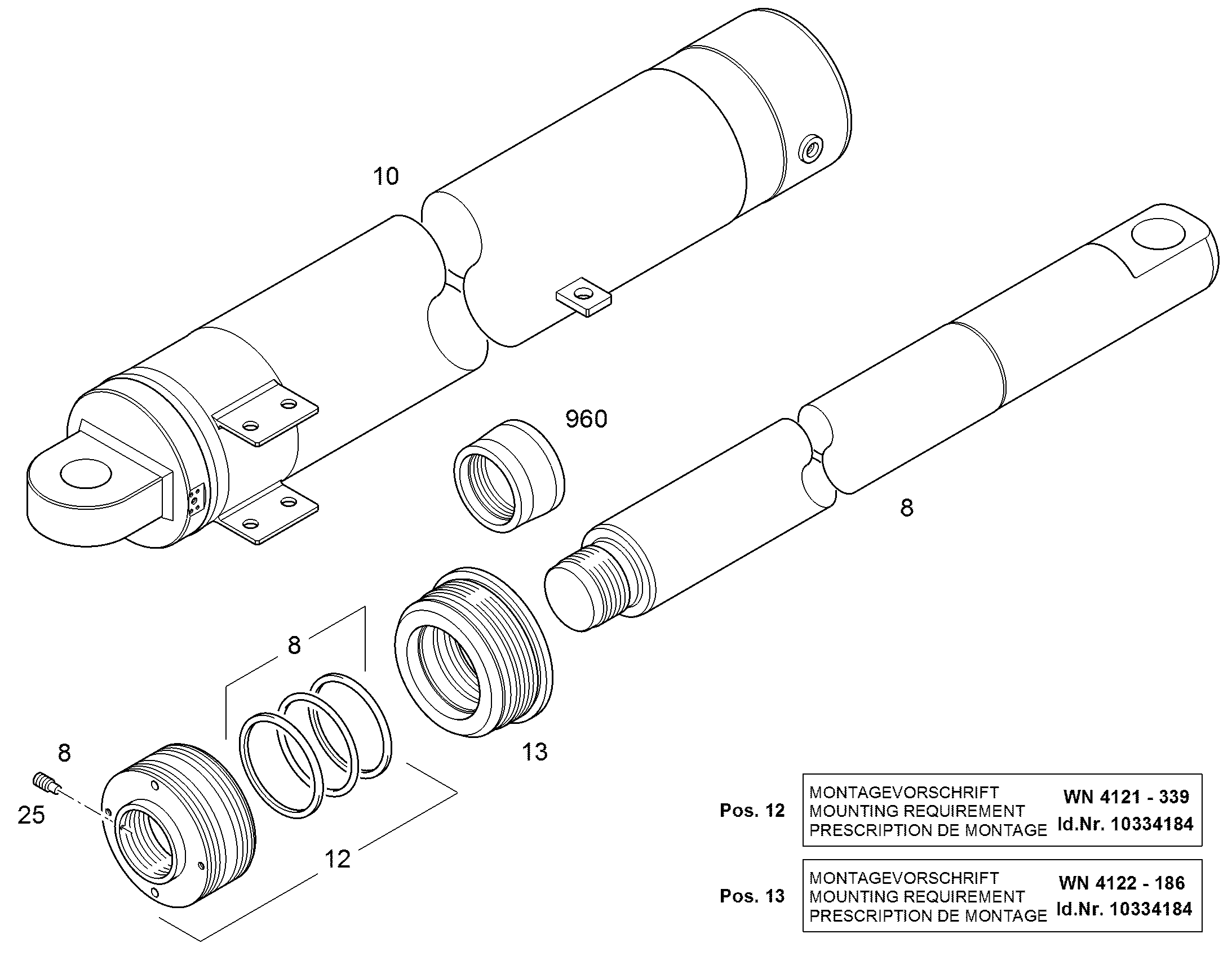 ГИЛЬЗА МОНТАЖНАЯ M120x3X160X95 11680770 LIEBHERR